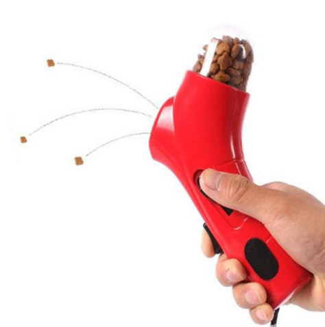 TINGHAO Dog Cat Treat Launcher Snack Food Feeder Catapult Pet Interactive Training Tool