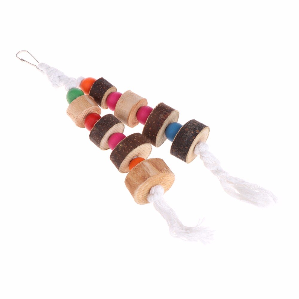 Colorful Hanging Cage Parrot Toy
