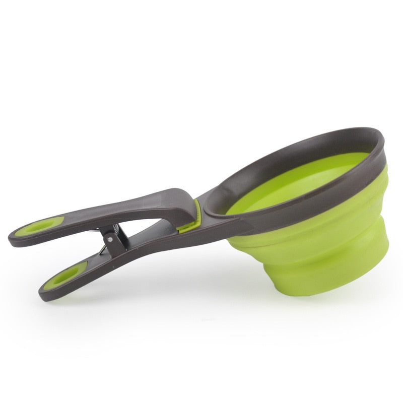 Portable Folding Silicone Dog Bowl and bag sealer