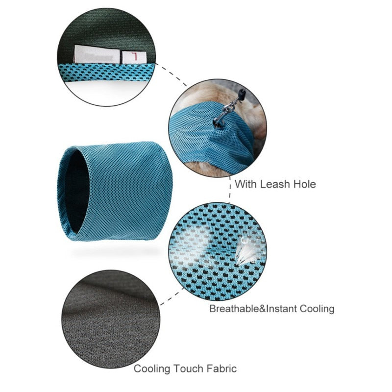 Instant Ice Cooling Dog Bandana/Scarf