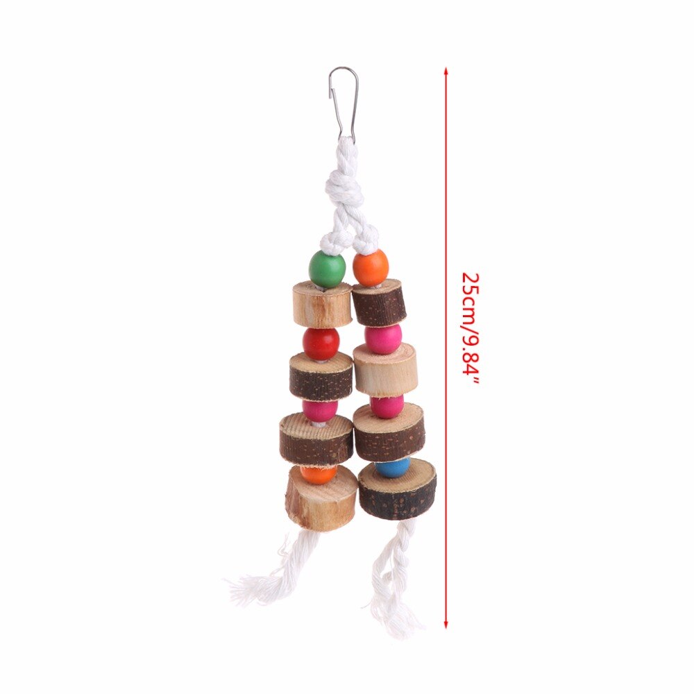 Colorful Hanging Cage Parrot Toy