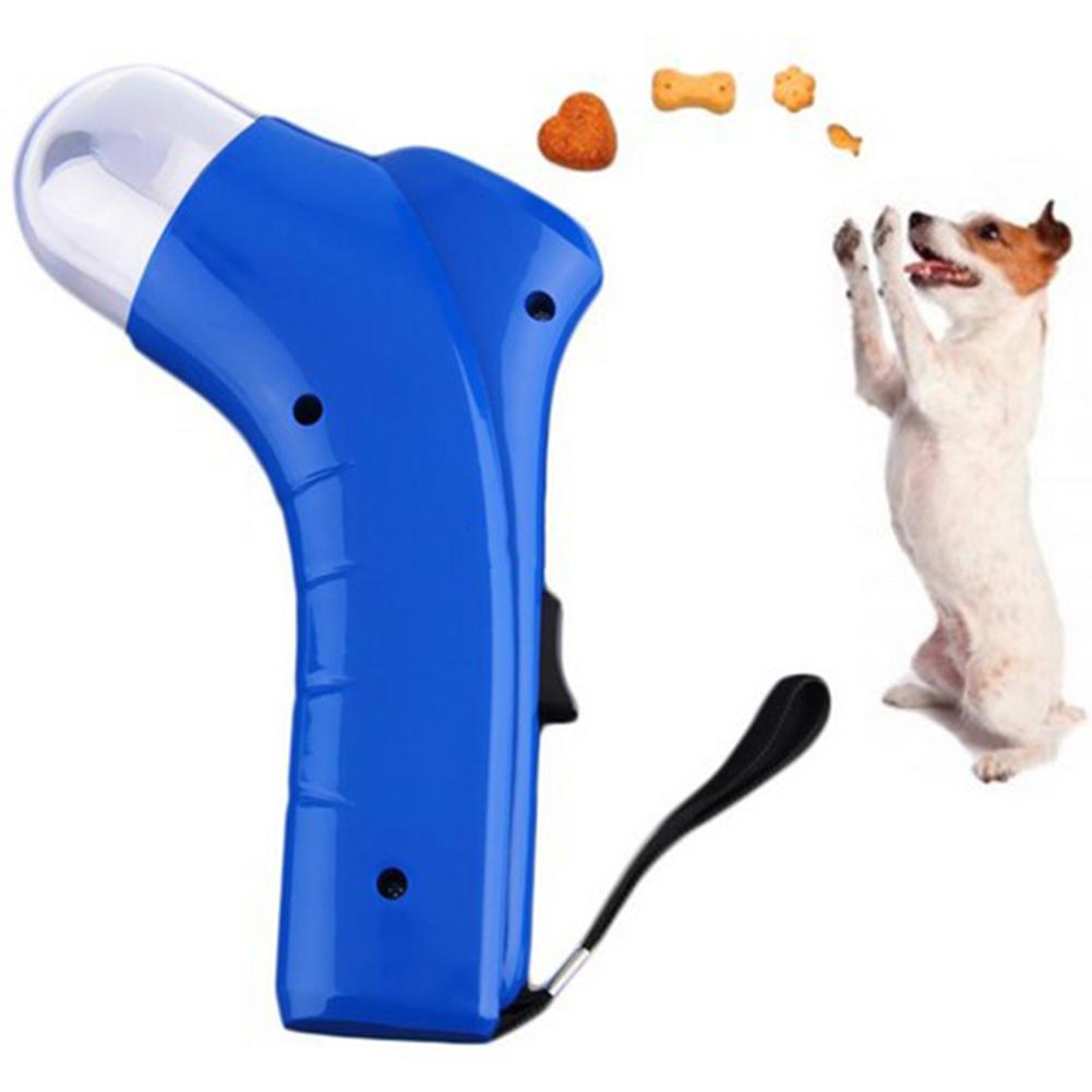 TINGHAO Dog Cat Treat Launcher Snack Food Feeder Catapult Pet Interactive Training Tool