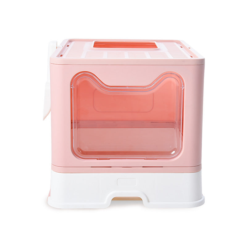 Enclosed Top-Entry Cat Litter Box