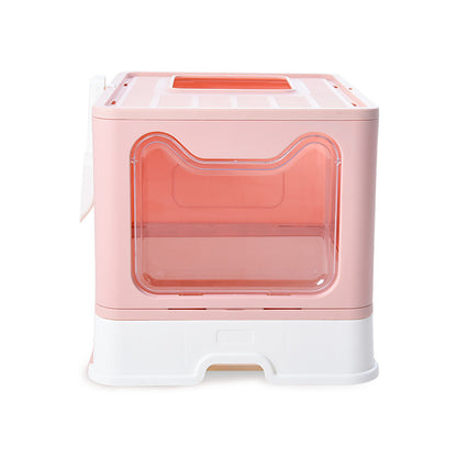 Enclosed Top-Entry Cat Litter Box