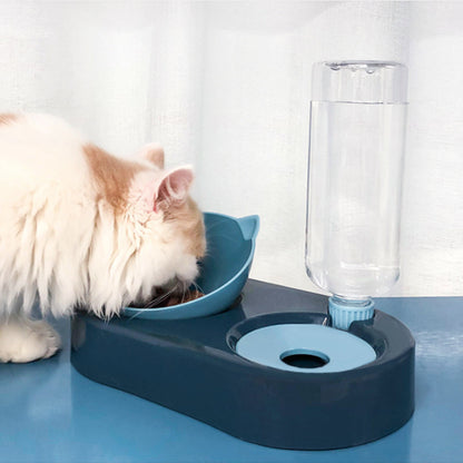Cat and Dog Bowl Water/Food Dispenser With Automatic Water Storage
