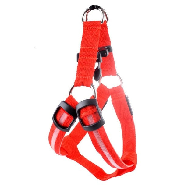 Nylon Pet Safety LED Harness For Dogs