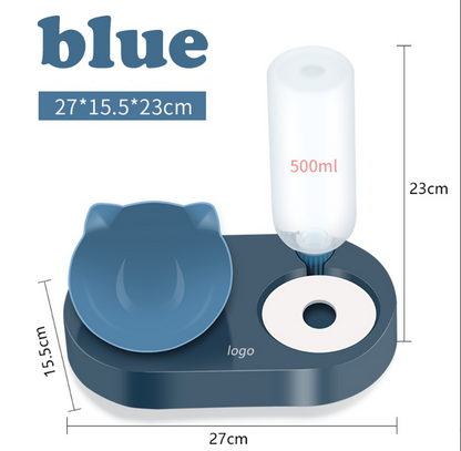 Cat and Dog Bowl Water/Food Dispenser With Automatic Water Storage
