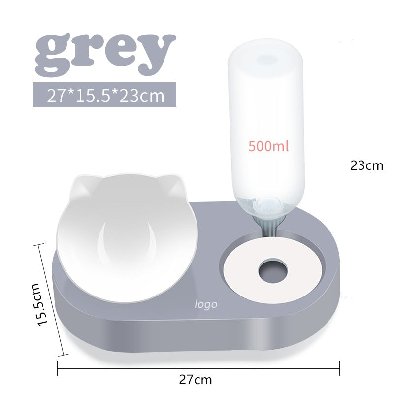 Cat and Dog Bowl Water/Food Dispenser With Automatic Water Storage