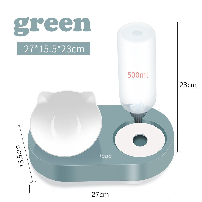 Cat and Dog Bowl Water/Food Dispenser With Automatic Water Storage
