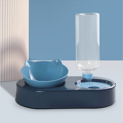 Cat and Dog Bowl Water/Food Dispenser With Automatic Water Storage