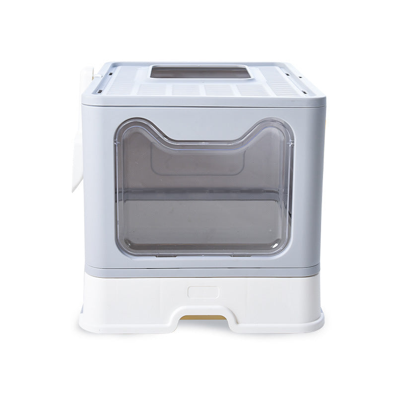 Enclosed Top-Entry Cat Litter Box