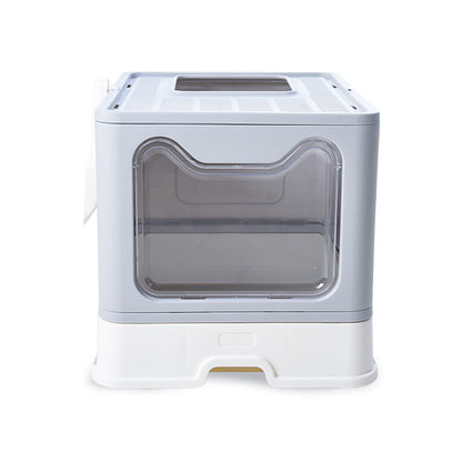 Enclosed Top-Entry Cat Litter Box