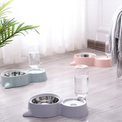 Cat and Dog Bowl Water/Food Dispenser With Automatic Water Storage