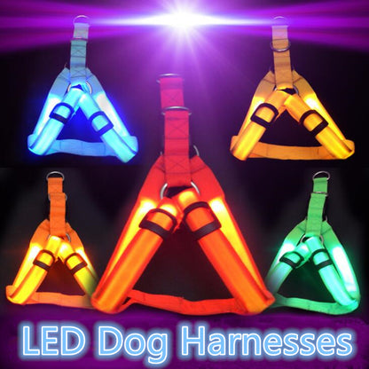 Nylon Pet Safety LED Harness For Dogs