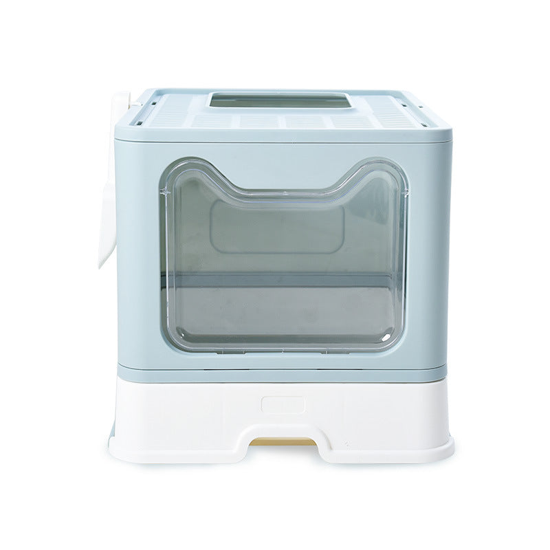 Enclosed Top-Entry Cat Litter Box